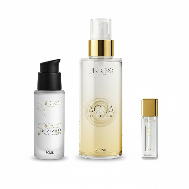Kit Rotina Facial Bless Aesthetic – Limpeza, Hidratação e Brilho
