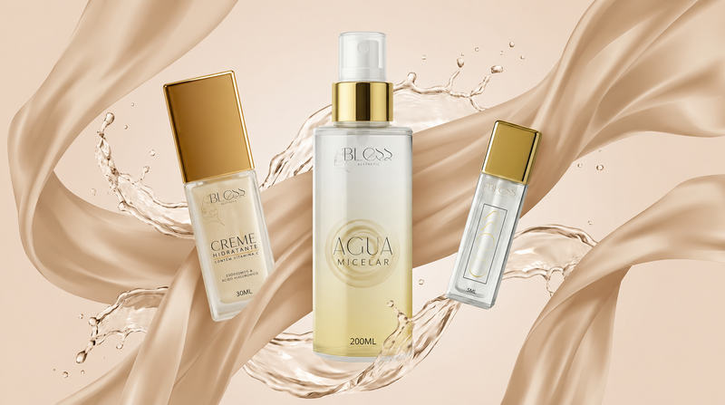 Kit Hidratação Intensa - Água Micelar - Creme Hidratante - Gloss Labial
