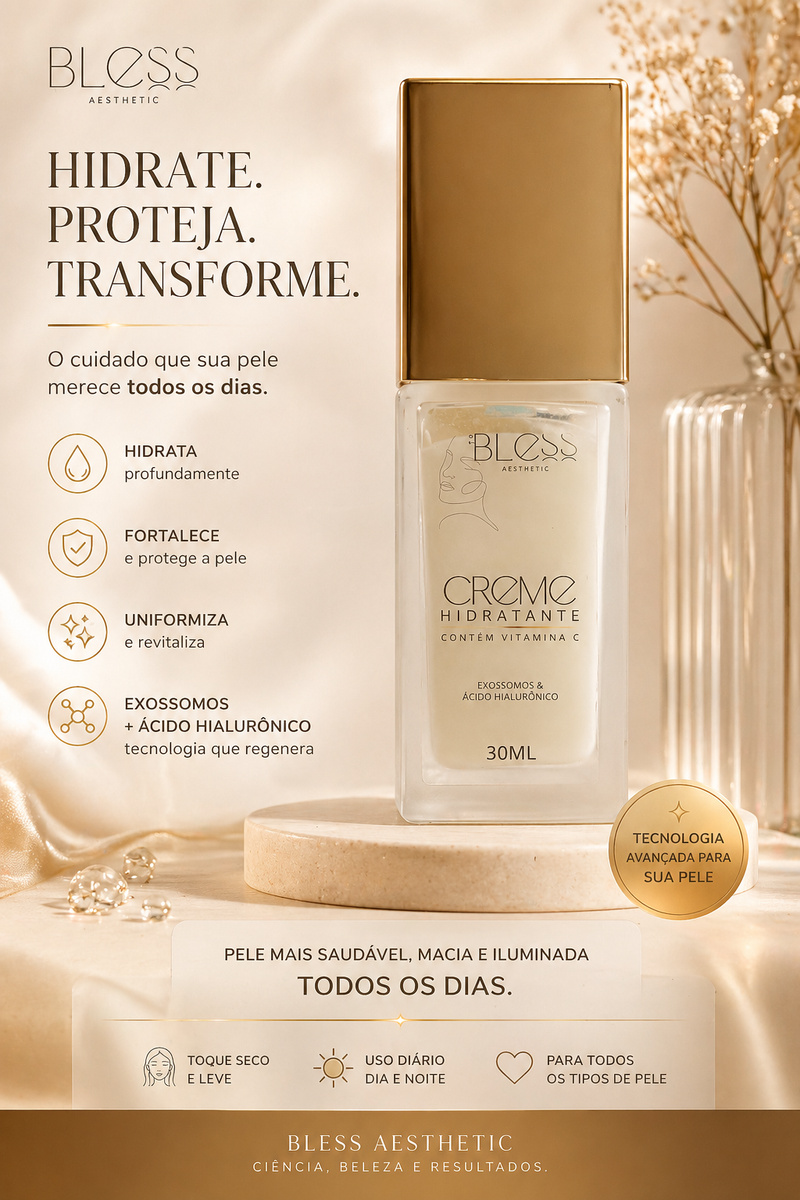 Creme Hidratante Facial Bless Aesthetic com Vitamina C – 30ml